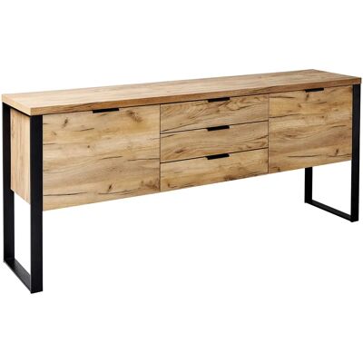 Jahnke LOOP Sideboard - 3 Schubladen, 2 Türen, Holz, Melamin Jahnke LOOP Sideboard - 3 Schubladen, 2 Türen, Holz, Melamin