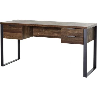 JAHNKE LOOP Schreibtisch - Vintage Eiche, Gunmetal, Rechteck - Schreibtisch JAHNKE LOOP Schreibtisch - Vintage Eiche, Gunmetal, Rechteck - Schreibtisch