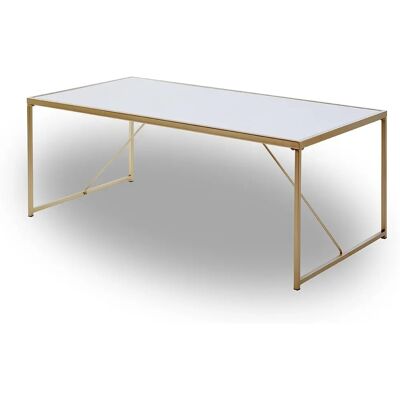 JAHNKE Glam Coffee Rechteckiger Weiß Gold Marmor-Look - Couchtisch JAHNKE Glam Coffee Rechteckiger Weiß Gold Marmor-Look - Couchtisch