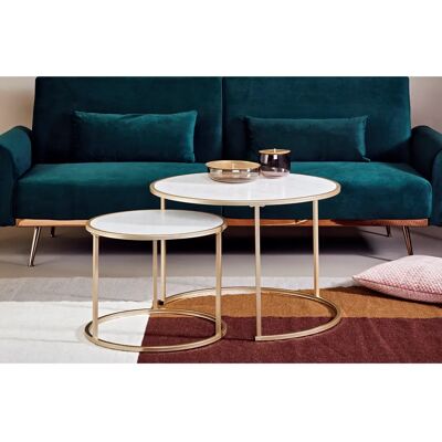 JAHNKE SOL COFFEE SET - Runde Glamour Couchtische JAHNKE SOL COFFEE SET - Runde Glamour Couchtische