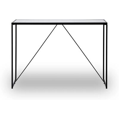 Jahnke Glam Console - Table rectangulaire en noir/marbre blanc - Publicité Jahnke Glam Console - Table rectangulaire en noir/marbre blanc - Publicité