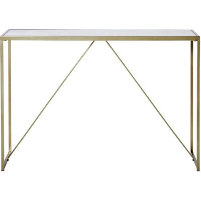 Jahnke GLAM CONSOLE - Table rectangulaire en or et marbre - Publicité Jahnke GLAM CONSOLE - Table rectangulaire en or et marbre - Publicité