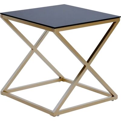 JAHNKE XTRA BY SIDE Gold Schwarzglas Beistelltisch - Tische JAHNKE XTRA BY SIDE Gold Schwarzglas Beistelltisch - Tische
