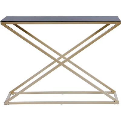 JAHNKE XTRA CONSOLE - Eleganter Gold-Konsole in Schwarzglas JAHNKE XTRA CONSOLE - Eleganter Gold-Konsole in Schwarzglas