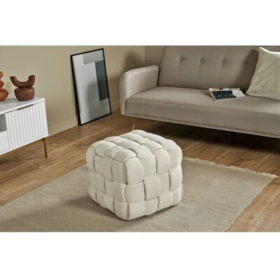 Jahnke - WEB ART S - Creme - Webstoff - Hocker Jahnke - WEB ART S - Creme - Webstoff - Hocker