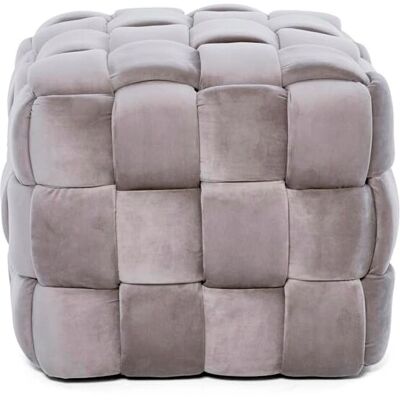 JAHNKE WEB ART S - taupe - Samt - 50x42,5x50 cm - Hocker JAHNKE WEB ART S - taupe - Samt - 50x42,5x50 cm - Hocker