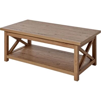 Jahnke - CHALET COFFEE - Montana Eiche - X-Gestell - Coffee Table Jahnke - CHALET COFFEE - Montana Eiche - X-Gestell - Coffee Table