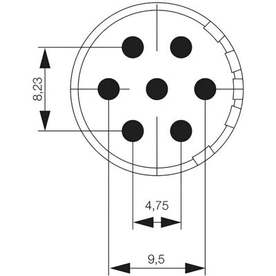 Weidmüller 1224070000 Insert - Lödkontakt 7-polig för PCB Weidmüller 1224070000 Insert - Lödkontakt 7-polig för PCB