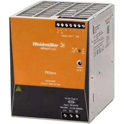 Alimentation Weidmüller PRO ECO 480W 24V - IP20 - Montage DIN - Publicité Alimentation Weidmüller PRO ECO 480W 24V - IP20 - Montage DIN - Publicité