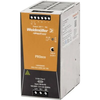 Zasilacz szynowy Weidmüller 1469490000 - 240W, 24V, 10A Zasilacz szynowy Weidmüller 1469490000 - 240W, 24V, 10A
