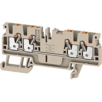 Weidmüller A4C 2.5 Terminale - Montaggio su rail DIN, Beige, 24A, 800V Weidmüller A4C 2.5 Terminale - Montaggio su rail DIN, Beige, 24A, 800V
