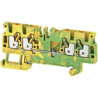 Weidmüller A4C 2.5 PE Terminalblock - Grön/Gul Schutzledare Weidmüller A4C 2.5 PE Terminalblock - Grön/Gul Schutzledare