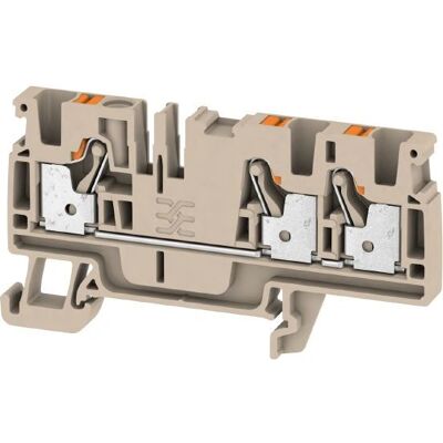 Weidmüller A3C 4 Terminalblock - Passage - Beige Weidmüller A3C 4 Terminalblock - Passage - Beige
