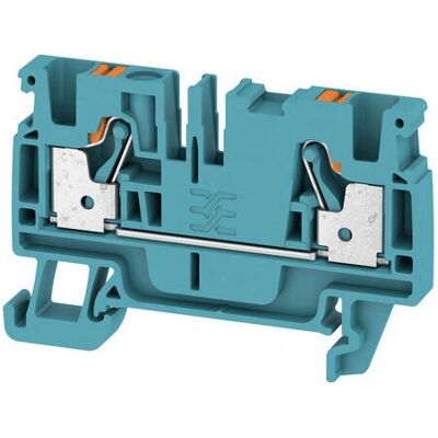 Bloque de bornes Weidmüller A2C 4 BL - 32A, Azul, Montaje DIN Bloque de bornes Weidmüller A2C 4 BL - 32A, Azul, Montaje DIN