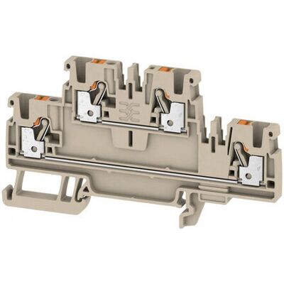 Weidmüller A2T 2.5 Terminal Block - Double Level, Beige, 0.14-2.5mm² Weidmüller A2T 2.5 Terminal Block - Double Level, Beige, 0.14-2.5mm²
