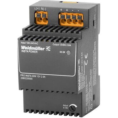 Weidmüller PRO INSTA 30W 12V 2.6A Alimentation - Power Supply - Publicité Weidmüller PRO INSTA 30W 12V 2.6A Alimentation - Power Supply - Publicité