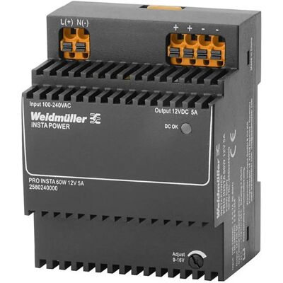 Weidmüller PRO INSTA 60W 12V 5A Power Supply - Power Supply Weidmüller PRO INSTA 60W 12V 5A Power Supply - Power Supply