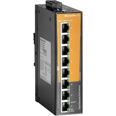 Weidmüller IE-SW-EL08-8POE - Commutateur Ethernet industriel - 10/100 MBit/s - Fonction PoE Weidmüller IE-SW-EL08-8POE - Commutateur Ethernet industriel - 10/100 MBit/s - Fonction PoE
