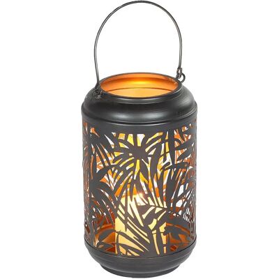 AMBIENTE HAUS Palm Design Metall Laterne - Kerzenhalter - Indoor & Outdoor AMBIENTE HAUS Palm Design Metall Laterne - Kerzenhalter - Indoor & Outdoor