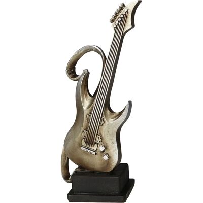 AMBIENTE HAUS - Gitarre Figur M - Silber - 11x22x6 cm - Dekofigur AMBIENTE HAUS - Gitarre Figur M - Silber - 11x22x6 cm - Dekofigur