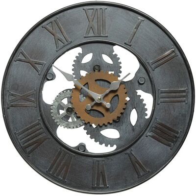 AMBIENTE HAUS - Zahnrad Uhr 39cm - Black - 39 cm - Wanduhr AMBIENTE HAUS - Zahnrad Uhr 39cm - Black - 39 cm - Wanduhr