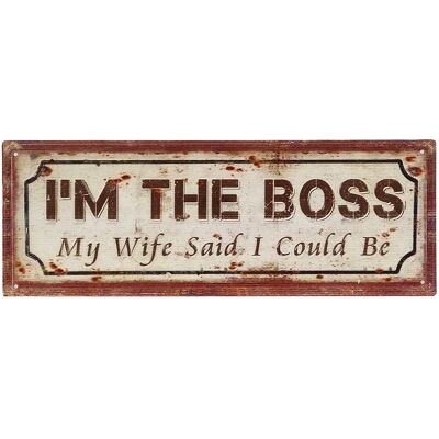 AMBIENTE HAUS - Boss 13x36cm - Metall-Wandbild AMBIENTE HAUS - Boss 13x36cm - Metall-Wandbild