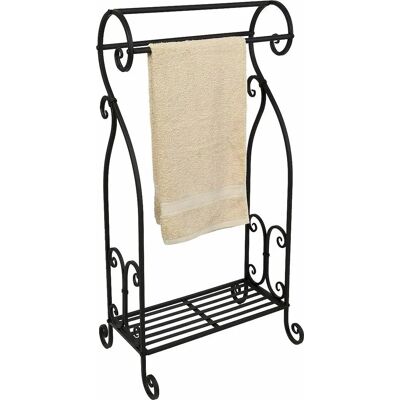Ambiente Haus Schwarzer gedrehter Handtuchhalter - Badezimmerzubehör Ambiente Haus Schwarzer gedrehter Handtuchhalter - Badezimmerzubehör