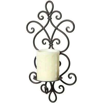 AMBIENTE HAUS - Wandleuchte Schwarz 36cm - Wall Candle Holder AMBIENTE HAUS - Wandleuchte Schwarz 36cm - Wall Candle Holder