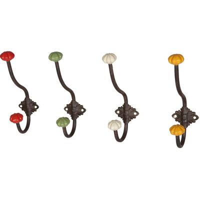 AMBIENTE HAUS - Haken mit Keramik - Grün - 23 cm - Coat hook AMBIENTE HAUS - Haken mit Keramik - Grün - 23 cm - Coat hook
