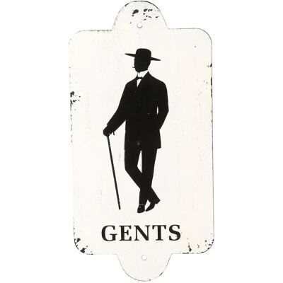 Metallbild Ambiente Haus - Gentlemen 28x14cm - antikgold - 28x14cm - Metallwandkunst Metallbild Ambiente Haus - Gentlemen 28x14cm - antikgold - 28x14cm - Metallwandkunst