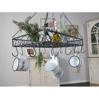 AMBIENTE HAUS Grauer Eisen Wandhaken – 54x35cm – Küche/Outdoor AMBIENTE HAUS Grauer Eisen Wandhaken – 54x35cm – Küche/Outdoor