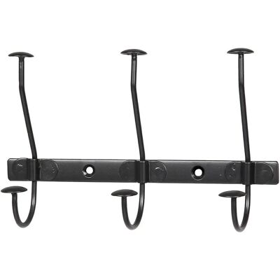 AMBIENTE HAUS - garderobe 3er hakenleiste - schwarz - 22cm - coat hook rack AMBIENTE HAUS - garderobe 3er hakenleiste - schwarz - 22cm - coat hook rack