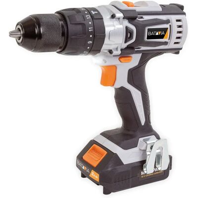 Batavia Akku-Schlagbohrmaschine 18V + 2 Akkus, Schnellladegerät Batavia Akku-Schlagbohrmaschine 18V + 2 Akkus, Schnellladegerät