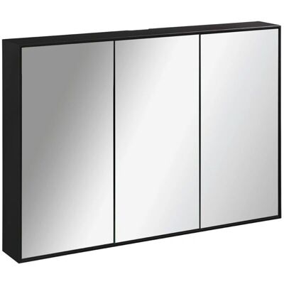 Lanzet Holzblock Spiegelschrank-W1 101cm schwarz Lanzet Holzblock Spiegelschrank-W1 101cm schwarz