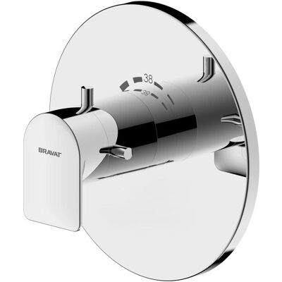 Thermostat de douche Bravat Milano - Anti-retour, Sans dérivateur, Avec bloqueur d'eau chaude - Publicité Thermostat de douche Bravat Milano - Anti-retour, Sans dérivateur, Avec bloqueur d'eau chaude - Publicité