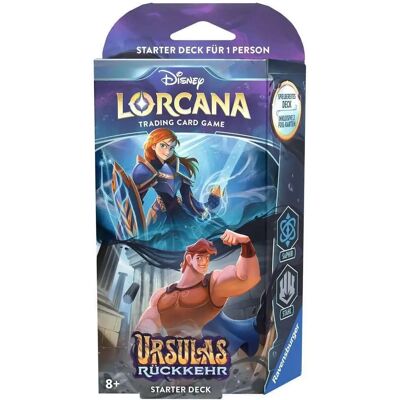 Disney Lorcana Trading Card Game: Ursulas Rückkehr - Starter Deck Saphir Stahl - Kartenspiel Disney Lorcana Trading Card Game: Ursulas Rückkehr - Starter Deck Saphir Stahl - Kartenspiel