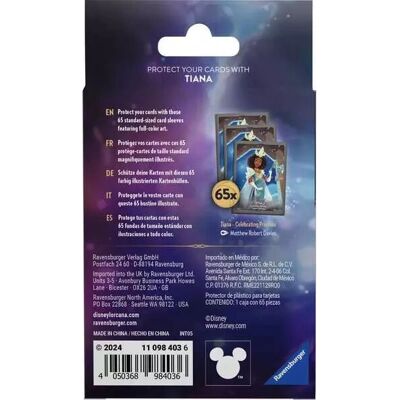 Pochettes de protection Disney Lorcana - Ciels Étincelants - Tiana & Aladdin - 65 pcs - Publicité Pochettes de protection Disney Lorcana - Ciels Étincelants - Tiana & Aladdin - 65 pcs - Publicité