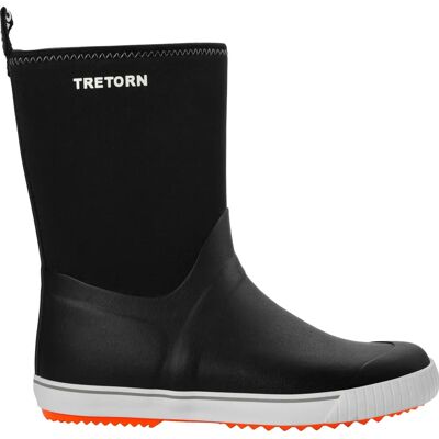 Tretorn Schwarze Wasserdichte Gummistiefel mit Faltbarem Neoprenschaft - Gummistiefel Tretorn Schwarze Wasserdichte Gummistiefel mit Faltbarem Neoprenschaft - Gummistiefel