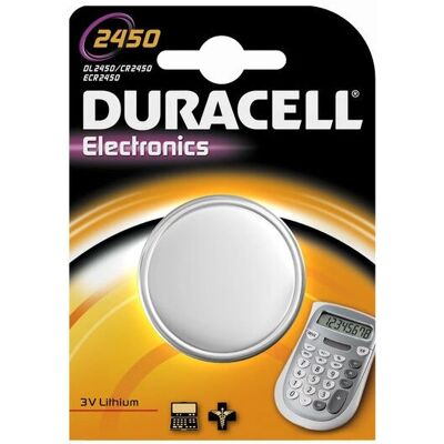 Batería de litio Duracell CR2450 - Botón Batería de litio Duracell CR2450 - Botón