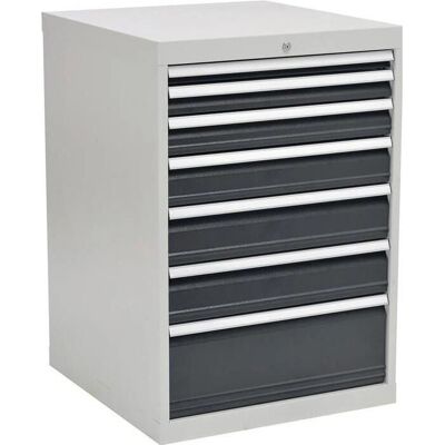 Bedrunka & hirth Armoire de travail - Rangements - 7 tiroirs - Gris clair - Publicité Bedrunka & hirth Armoire de travail - Rangements - 7 tiroirs - Gris clair - Publicité