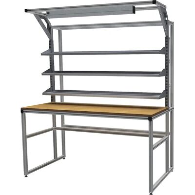 Banco de trabajo aluminio bedrunka hirth - 1750 mm - 3 estantes Banco de trabajo aluminio bedrunka hirth - 1750 mm - 3 estantes