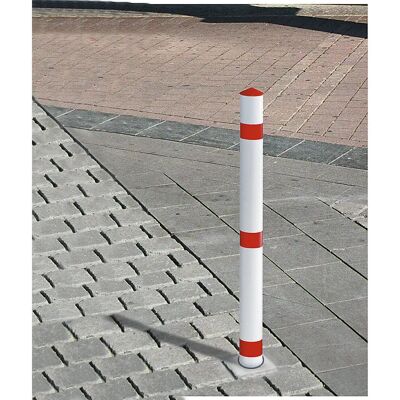 Poste de Barrera de Plástico Kaiserkraft - Cadena, Rojo y Blanco Poste de Barrera de Plástico Kaiserkraft - Cadena, Rojo y Blanco
