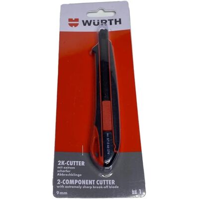 Würth - CUTTER-2K-H9MM-L160MM - 9mm - 160mm - Cutter knife - Publicité Würth - CUTTER-2K-H9MM-L160MM - 9mm - 160mm - Cutter knife - Publicité