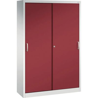 C+P Acurado Schiebetürenschrank - Lichtgrau / Rubinrot - 4 Fachböden C+P Acurado Schiebetürenschrank - Lichtgrau / Rubinrot - 4 Fachböden