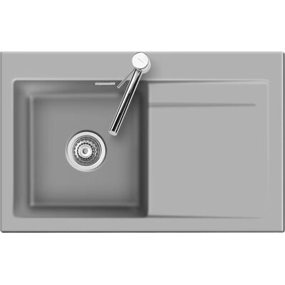 Systemceram - Keradomo Stema 80 - Links - Armaturbohrung inklusive - Spüle Systemceram - Keradomo Stema 80 - Links - Armaturbohrung inklusive - Spüle