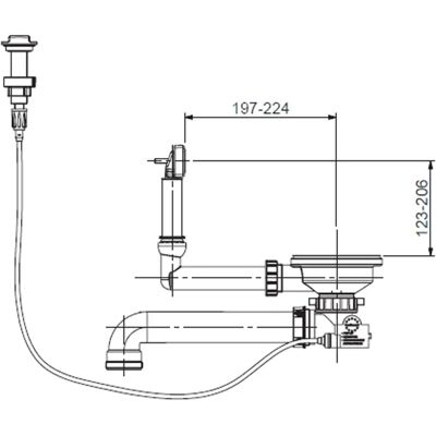 Systemceram Afvoer-Set - Excentrische Bediening - voor Genea, Kara, Mera, Siro Systemceram Afvoer-Set - Excentrische Bediening - voor Genea, Kara, Mera, Siro