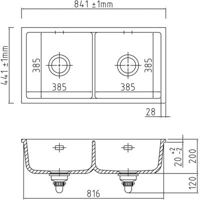 Systemceram Keradomo Mera Twin F/o Küchenbecken - Küchenbecken Systemceram Keradomo Mera Twin F/o Küchenbecken - Küchenbecken