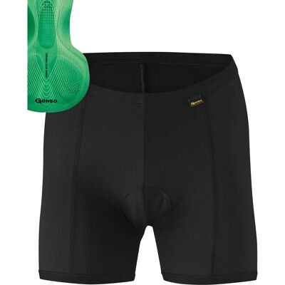 GONSO Sitivo U W Short de cyclisme - Respirant, Femmes, Noir-Vert GONSO Sitivo U W Short de cyclisme - Respirant, Femmes, Noir-Vert
