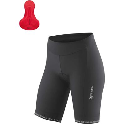 GONSO Sitivo W Cycling Shorts - Women’s, Black (Green), 3 Seat Pads GONSO Sitivo W Cycling Shorts - Women’s, Black (Green), 3 Seat Pads