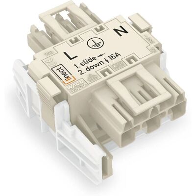 WAGO 770-6223 Elektrischer Stecker - 3-polig, Weiß WAGO 770-6223 Elektrischer Stecker - 3-polig, Weiß